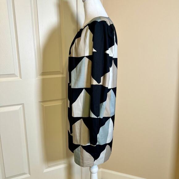 Mara Hoffman Geometric Long Sleeve Shift Dress Size Small Mod, Sophisticated - Picture 4 of 11